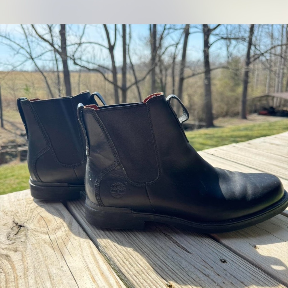 Timberland Men's Black Leather Boots